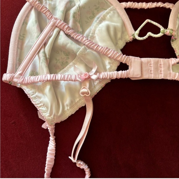 For Love & Lemons pink & white floral bra 38DD - Picture 5 of 7